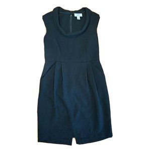 ANN TAYLOR LOFT Solid All Black Sleeveless Dress with‎ Pockets Womens Size 2